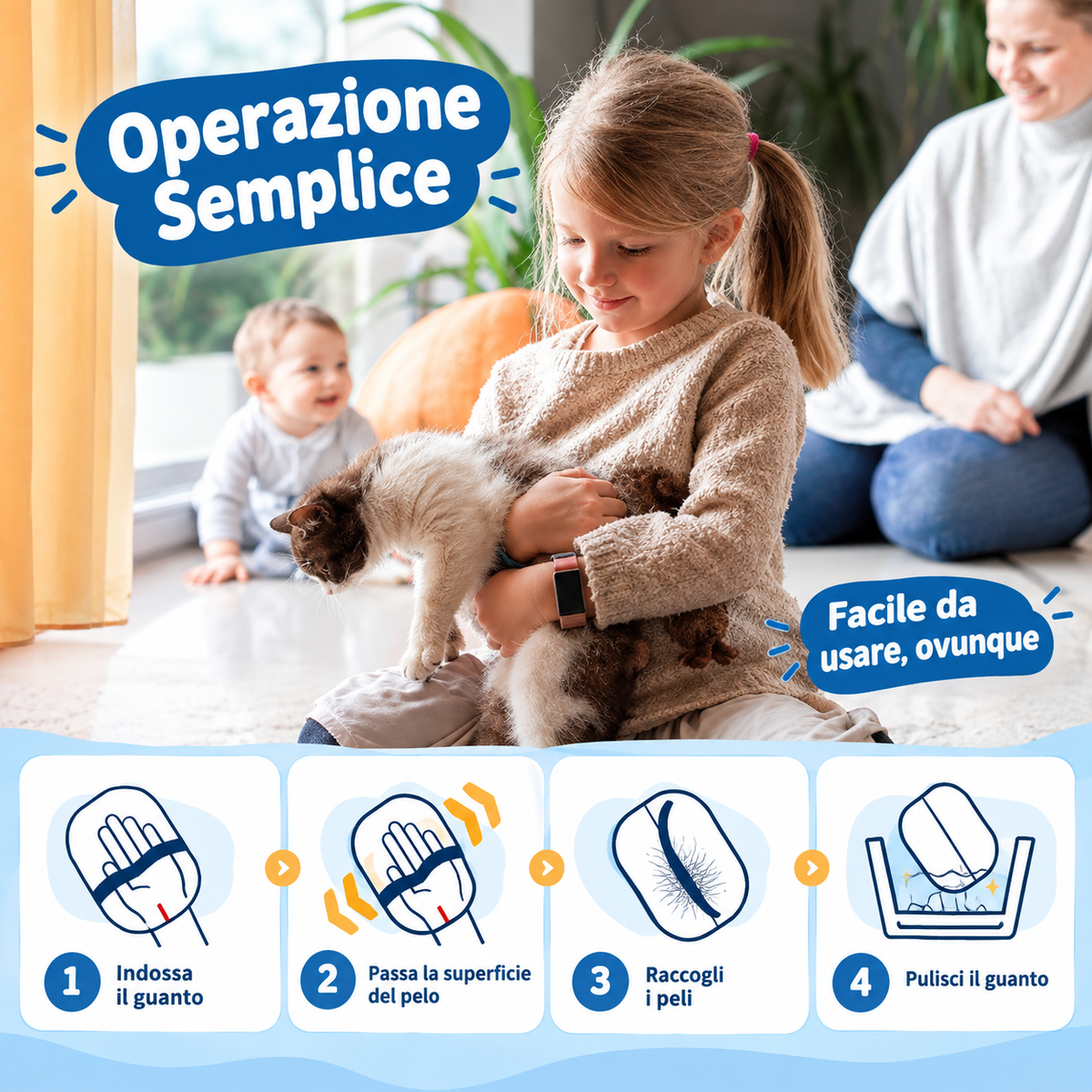 ComfyCat™ Guanto Elettrostatico Raccoglipelo