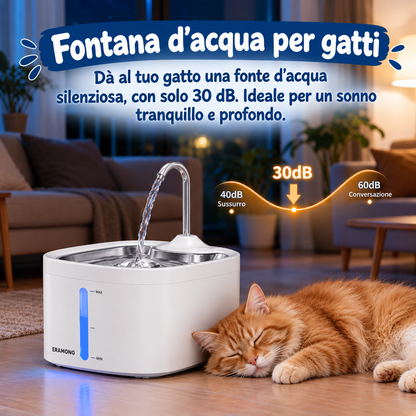 ComfyCat™ Fontanella Silenziosa in Acciaio